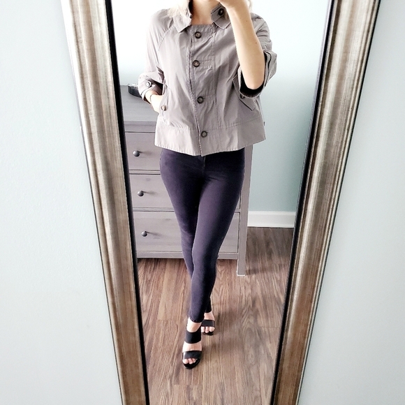 Nautica Gray Short Trench Coat - Picture 1 of 5